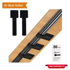 80PCS Hook and Loop Cable Straps - Efficient Home  Office Cable Management