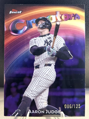 2025 Topps Finest - Aaron Judge - Creators Insert #C-12 - Purple Refractor /125