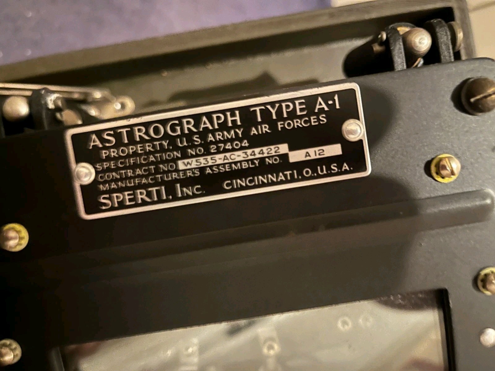 Astrograph Projector Type A-1 With Box by Sperti Inc WW2 USAAF B17 Navigation image 3