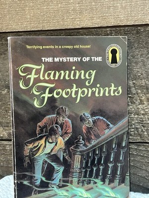 1984 The Three Investigators Mystery Of The Flaming Footprints Paperback Book