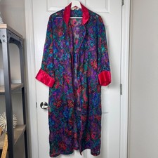 Victoria's Secret Gold Label Vintage Robe P/S Relaxed Multicolor Floral Burnout