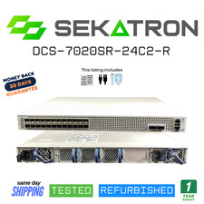Arista DCS-7020SR-24C2-R 24 10G SFP 2 100G QSFP Dual PSU USED