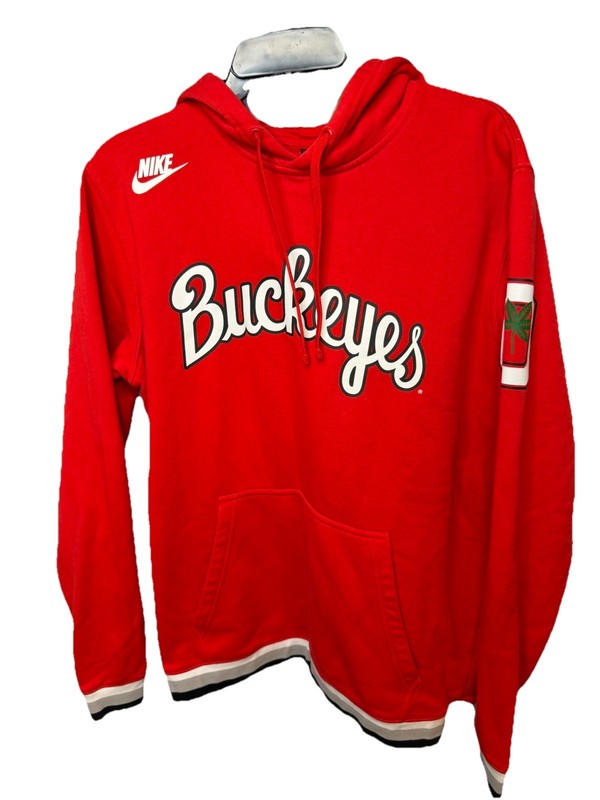 Ohio State Buckeyes Hoodie Nike Script Red Sweatshirt Football NCAA Men’s Large