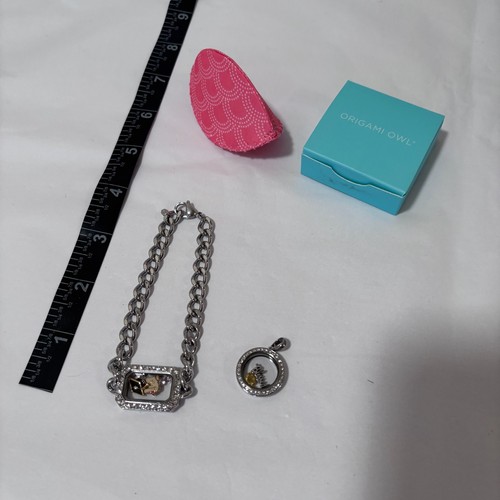Origami Owl Bracelet Locket + Living Locket Base + charms, New never used