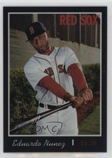2019 Topps Heritage Chrome Black Refractor 12/70 Eduardo Nunez #THC-340 0r4