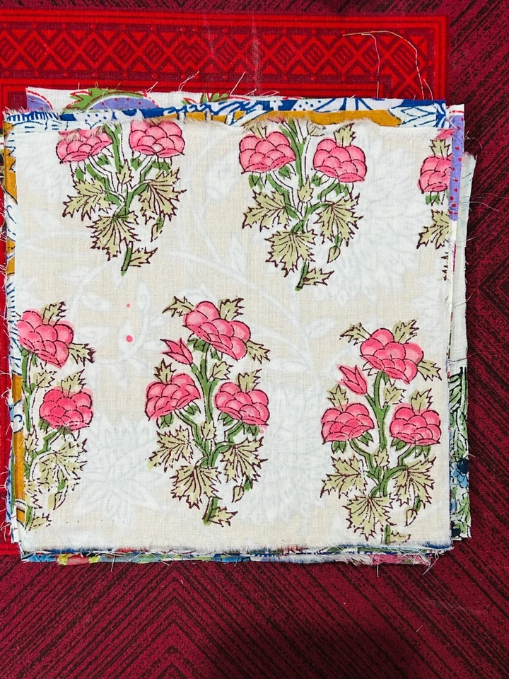 Remnants Fat Quarters Bundles Cotton Paisley Craft Floral Cotton Fabric,Scraps - Image 4 of 4