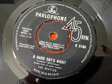 The Beatles A Hard Days Night 1964 UK 7" 1st Parlophone Black Label