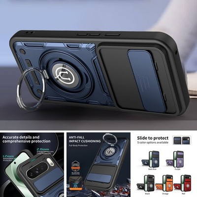 For Google Pixel 10 ProXL/10Pro/10/9Pro/9 Magnetic Rotatable Ring Kickstand Case