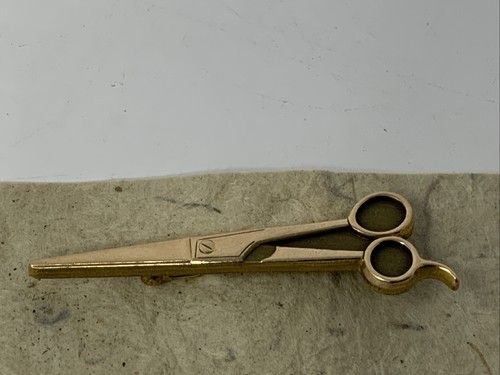 OC Tanner 10K Gold Scherenbrosche mit Stiftverschluss Friseurschere - Bild 3 von 9
