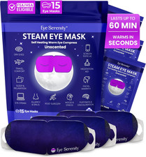Steam Eye Mask, Self Heating Warm Compress for Dry Eyes I Heated Fast Relief for