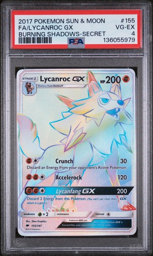 Lycanroc-GX graded PSA 4 for sale on eBay