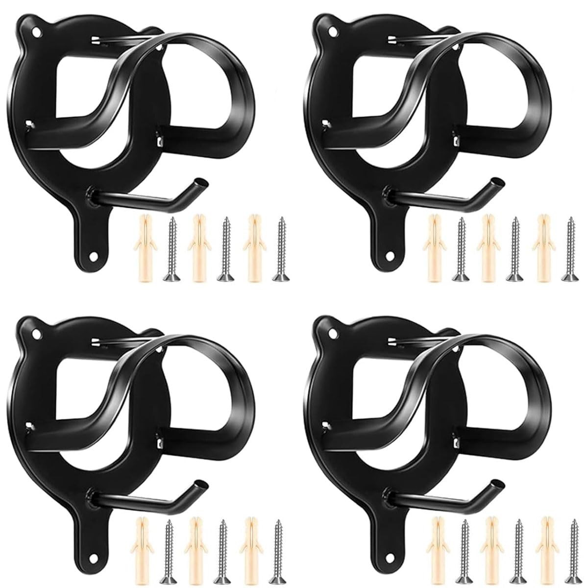 Porte-bridons et support de selle mural ergonomique anti-rouille x4