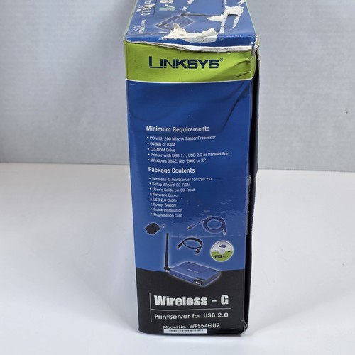 Linksys Wireless-G Print Server for USB 2.0 WPS54GU2 - Picture 4 of 7