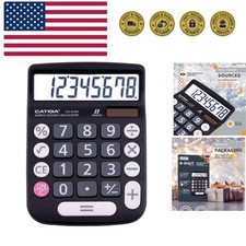 Desktop Calculator 8 Digit with Solar Power and Easy to Read LCD Display, Big...