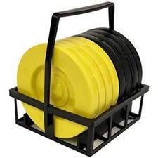 Tournament shuffleboard pucks with storage carrier