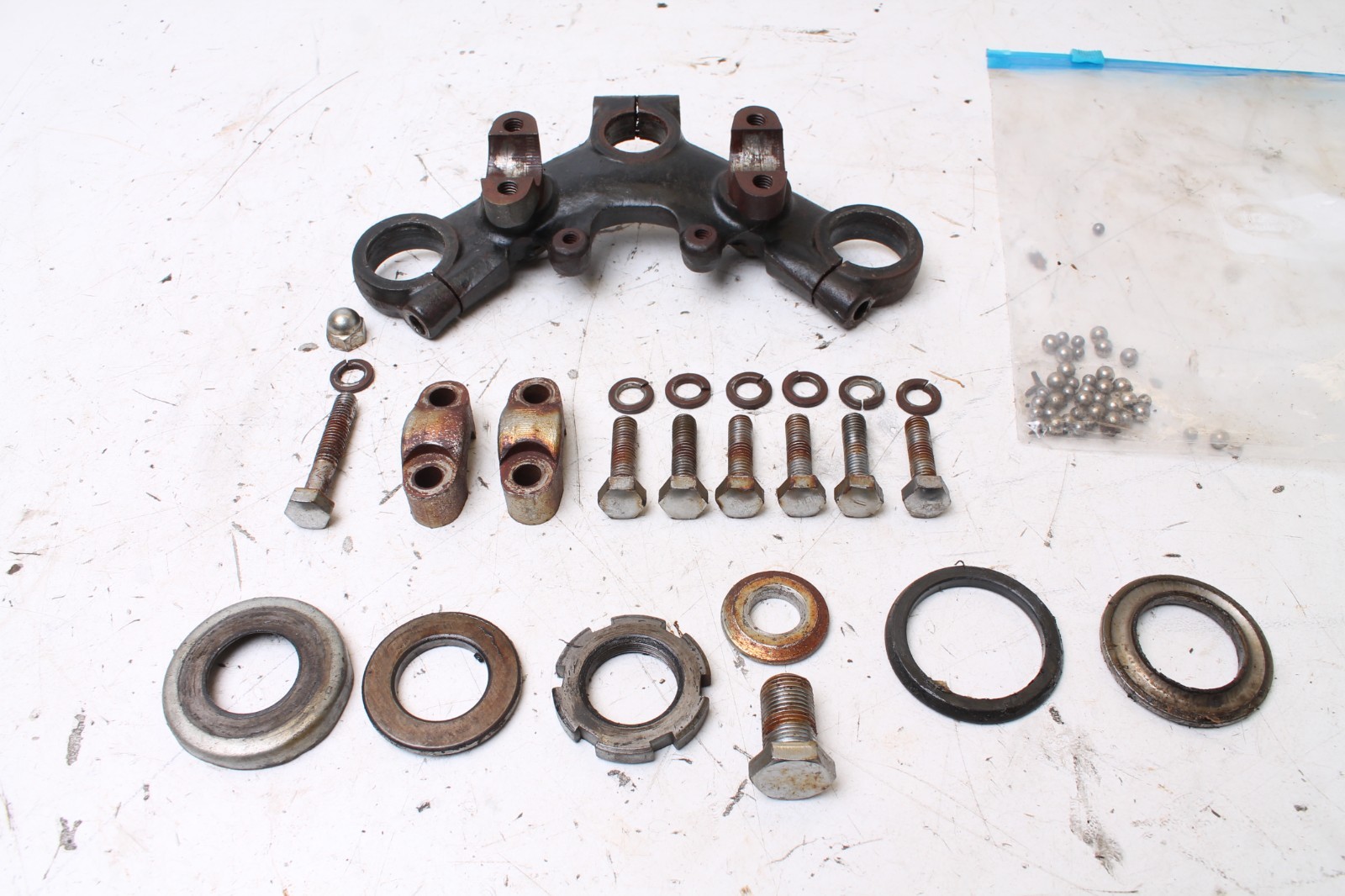 1970 Yamaha CT1 CT1B 175 Upper Fork Clamp Top Steering Bracket Handle Crown