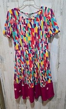 NWT LulaRoe Amelia Geometric Polka Dot Print Dress Size Large Workwear Wedding