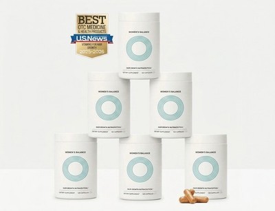 NEW- (6 PACK) Women s Balance Hair Growth Supplements-Ages 45 and up -Glass/2028