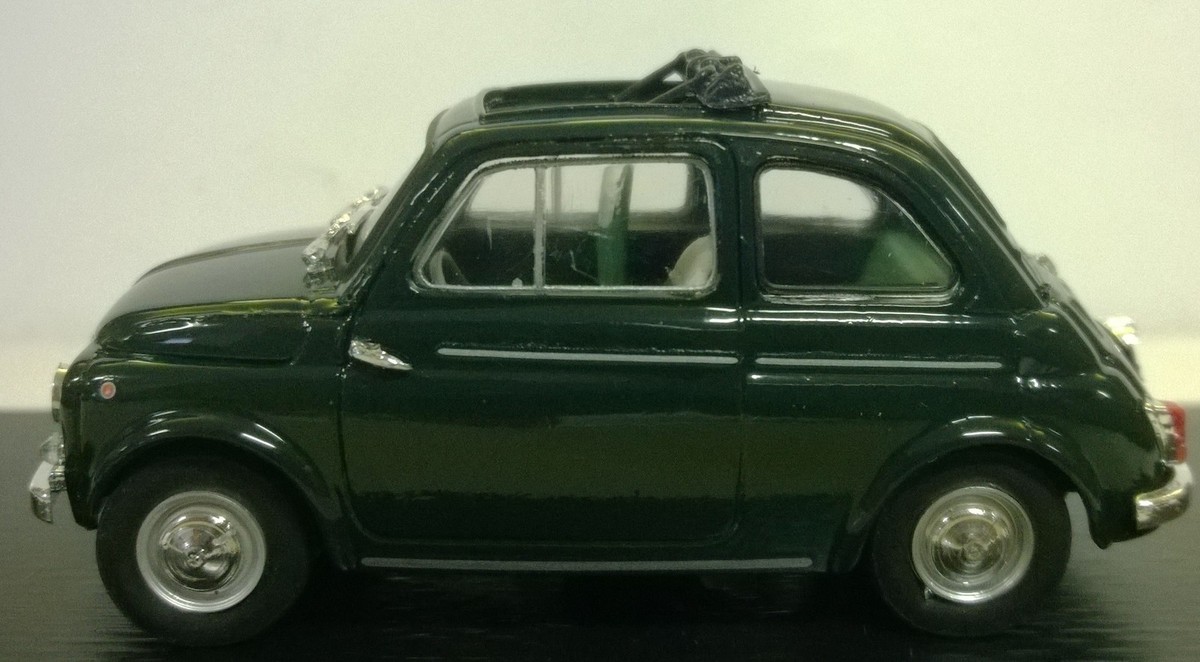 BRUMM 1:43 DIE CAST AUTO FIAT NUOVA 500D APERTA 1960 VERDE SCURO