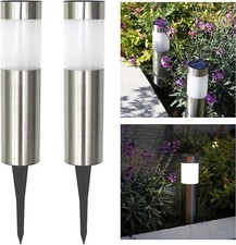 Lampioncino solare led lampada 4pz da esterno giardino con picchetto Segnapasso