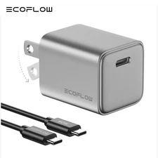 EcoFlow RAPID 20W GaN USB Type C Charger Block Plug Power Adapter with 1M Cable