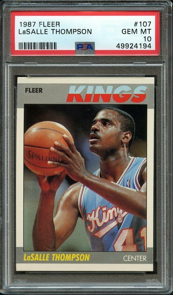 1987 FLEER 107 LASALLE THOMPSON PSA GEM MT 10