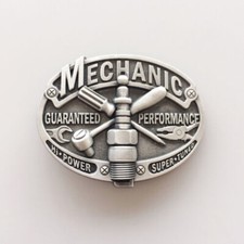 Vintage Style Mechanic Trades Tradesman Belt Buckle