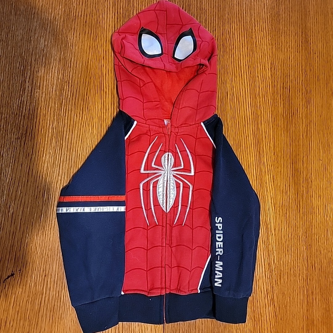 Marvel Spider-Man Hoodie Isaac Morris LTD Blue Red Silver Full Zip Youth  Size 3T