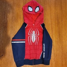 Marvel Spider-Man Hoodie Isaac Morris LTD Blue Red Silver Full Zip Youth Size 3T