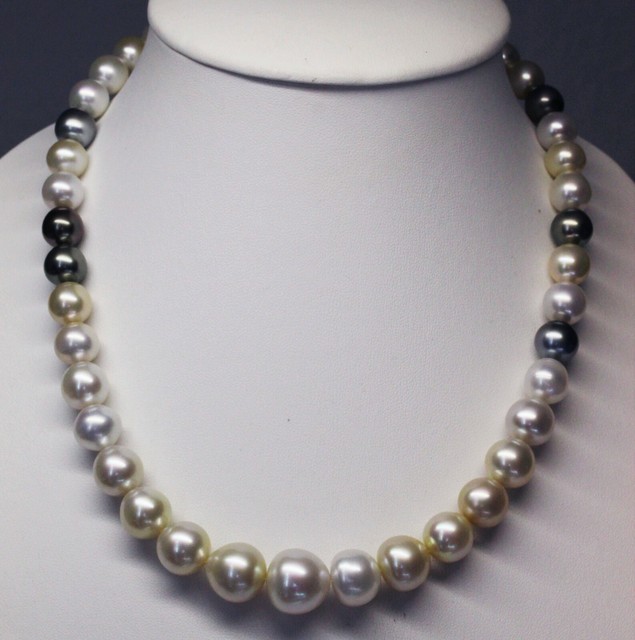 16.4mm!! SOUTH SEA PEARL NECKLACE 100 UNTREATED +18ct GOLD CLASP