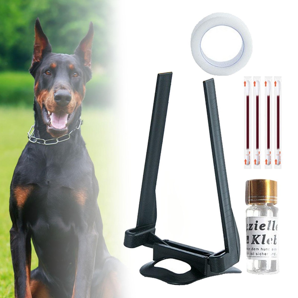 Dog Ears Posting Ear Stand Up Support with Tape Swabs for