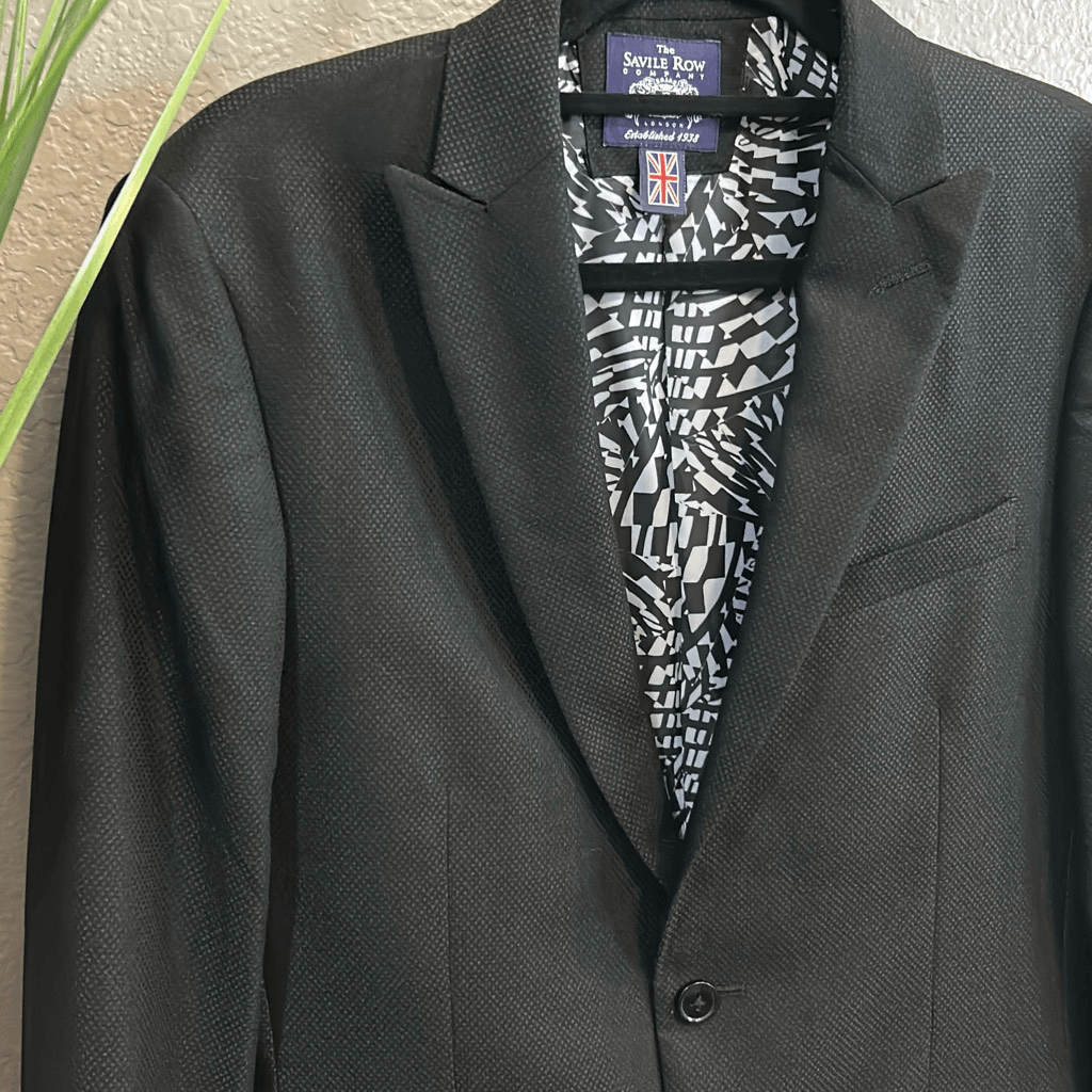 FILA Savile Row giacca tuta cappotto sportivo uomo nero taglia 40R