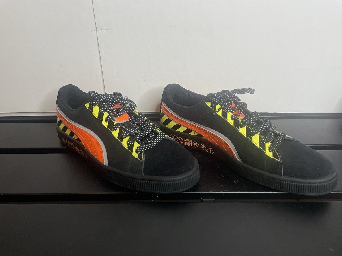 Puma Suede Hazard 368231-01 Sneakers Shoes Black /Orange Men's