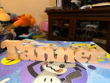 Tanner natural wood name cut-out decor homemade