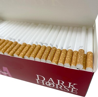 blank cigarette tubes Dark Horse Super SLIM Long Filter Empty Cigarette Tubes 1000