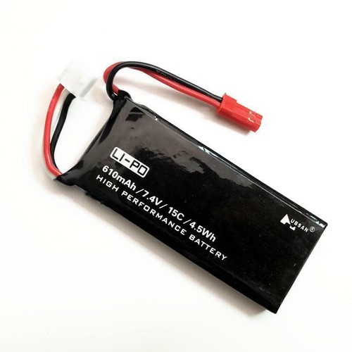 Batteria Lipo 7,4 V 610mAh + caricabatterie per Hubsan X4 H502S H502E H216A RC Quadricottero - Foto 5 di 8