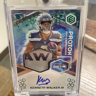 2022 Panini Elements Kenneth Walker III /5 RPA RC Patch AUTO SEAHAWKS Logo
