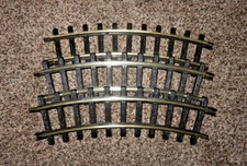 New Bright Holiday Express 3 CURVE TRACKS 384 series POLISHED train track 387