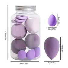 14 Pcs Makeup Sponge Set - Beauty Blenders with 4 Powder Puffs  4 Puff Cases