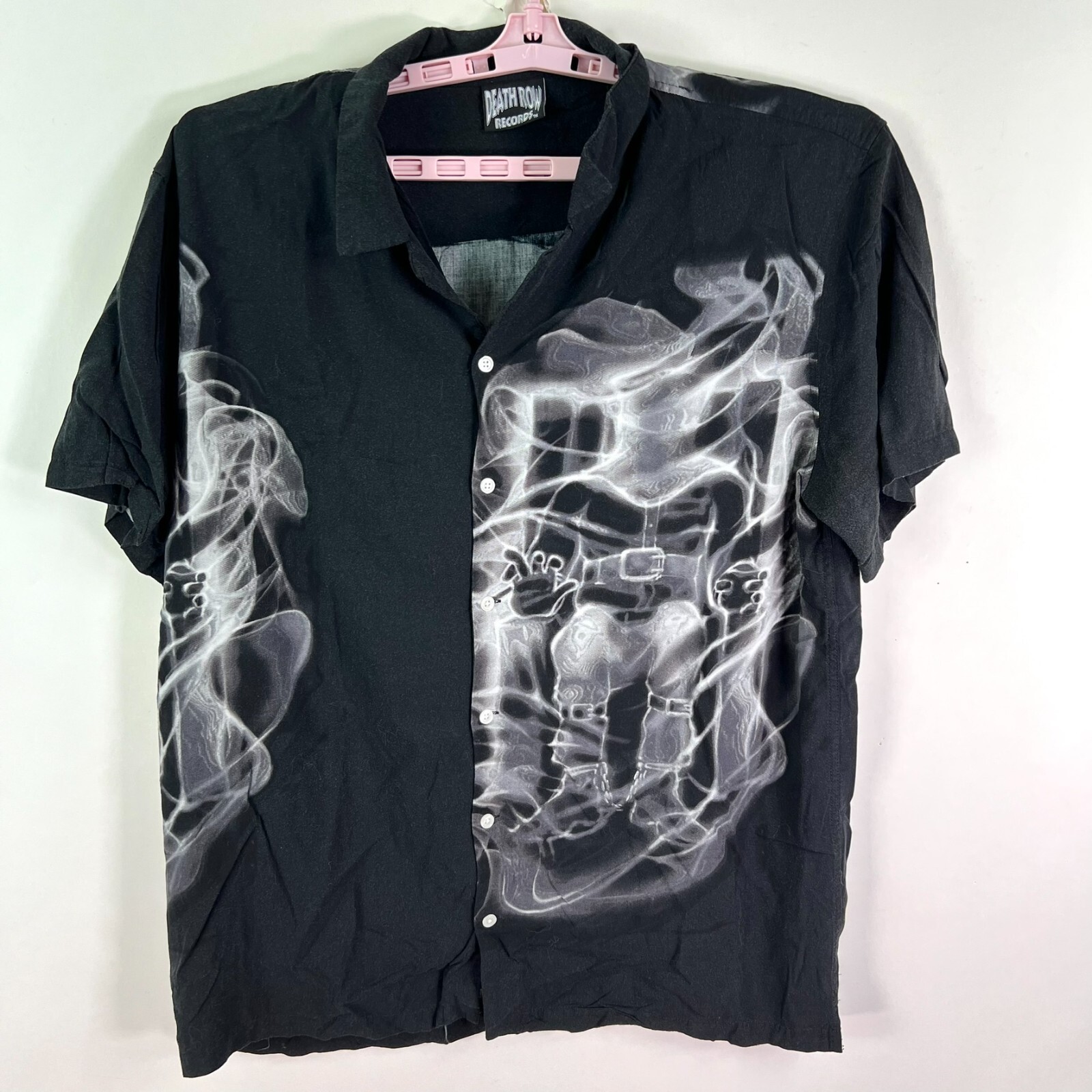 FILA Camicia abbottonata DEATH ROW RECORDS taglia XL Hip Hop Rap Snoop Dogg Dr. Dre 2Pac