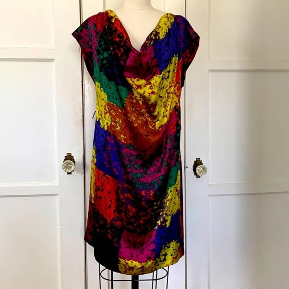 Cowl shift cheap dress