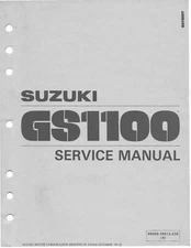 Paper 1980-1983 Suzuki GS1100 L E S ES Service Work Shop Repair Manual