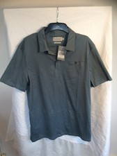Mens BNWT short sleeved blue cotton polo shirt from TU size large