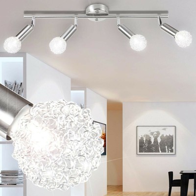 Decken Leuchte Kugel Lampe Licht Draht-Geflecht warmweiß Esszimmer Spot