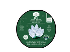 Holiday Time 100-Count Cool White LED Diamond-Cut C9 Christmas String Lights