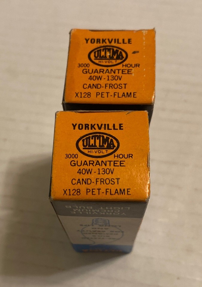 2 Vintage Yorkville Premium Light Bulb 40 W 120 V Candelabra Clear