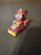 Vintage Die Cast Mickey Mouse Walt Disney Productions Fire Truck No. PD-2 Tomy