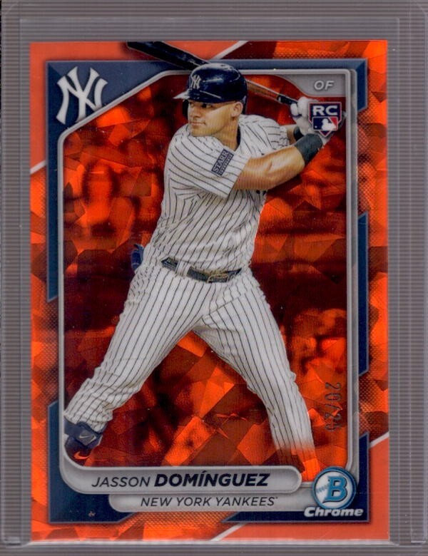 JASSON DOMINGUEZ 2024 Bowman Chrome Sapphire #94 Orange Refractor RC #20/25