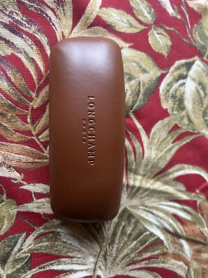 Longchamp Brown Sunglasses Case Longchamp Paris Brown Hard Sided Clam Shell Sunglasses  main image 3