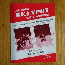 24th BEANPOT 1975 Hockey Tournament Program MIKE ERUZIONE JACK O'CALLAHAN